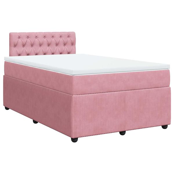 vidaXL &Kappa;&rho;&epsilon;&beta;ά&tau;&iota; Boxspring &mu;&epsilon; &Sigma;&tau;&rho;ώ&mu;&alpha; &Rho;&omicron;&zeta; 120x200 &epsilon;&kappa;. &Beta;&epsilon;&lambda;&omicron;ύ&delta;&iota;&nu;&omicron;
