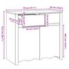 vidaXL Πλαϊνό γραφείο Drammen Δρυς 79 x 43 x 75.5 εκ Μασίφ ξύλο πεύκου