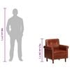 vidaXL Πολυθρόνα Μπάρελ Καφέ από Γνήσιο Δέρμα