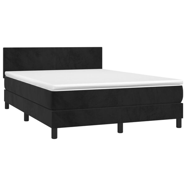 vidaXL &Kappa;&rho;&epsilon;&beta;ά&tau;&iota; Boxspring &mu;&epsilon; &Sigma;&tau;&rho;ώ&mu;&alpha; &Mu;&alpha;ύ&rho;&omicron; 140x190 &epsilon;&kappa;. &Beta;&epsilon;&lambda;&omicron;ύ&delta;&iota;&nu;&omicron;