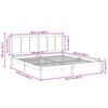 vidaXL Πλαίσιο Κρεβατιού Μακρύ Χωρίς Στρώμα 200x220 εκ Μασίφ Ξύλο