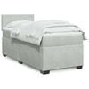 vidaXL Κρεβάτι Boxspring με Στρώμα Ανοιχτό Γκρι 90x190 εκ. Βελούδινο