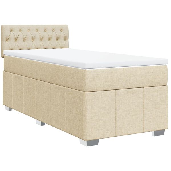 vidaXL &Kappa;&rho;&epsilon;&beta;ά&tau;&iota; Boxspring &mu;&epsilon; &Sigma;&tau;&rho;ώ&mu;&alpha; &Kappa;&rho;&epsilon;&mu; 90x200 &epsilon;&kappa;.&Upsilon;&phi;&alpha;&sigma;&mu;ά&tau;&iota;&nu;&omicron;