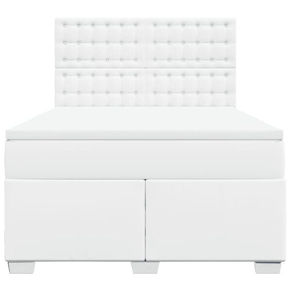 vidaXL &Kappa;&rho;&epsilon;&beta;ά&tau;&iota; Boxspring &mu;&epsilon; &Sigma;&tau;&rho;ώ&mu;&alpha; &Lambda;&epsilon;&upsilon;&kappa;ό 140x190&epsilon;&kappa;.&alpha;&pi;ό &Sigma;&upsilon;&nu;&theta;&epsilon;&tau;&iota;&kappa;ό &Delta;έ&rho;&mu;&alpha;