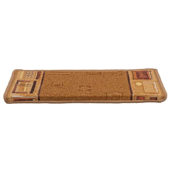 vidaXL Πατάκια Σκάλας Αυτοκόλλητα 15 τεμ. Μπεζ 65x21x4 εκ.