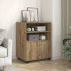 vidaXL Ντουλάπι Τροχήλατο Αρτισιανή Δρυς 60x48x81 εκ. από Επεξ. Ξύλο