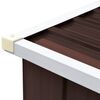 vidaXL Υπόστεγο Αποθήκευσης Ξύλων Κήπου Καφέ 330 x 84 x 152 εκ. Ατσάλι