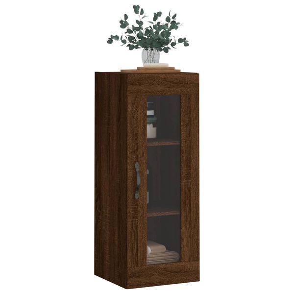vidaXL Ντουλάπι Τοίχου Καφέ Δρυς 34,5 x 34 x 90 εκ.