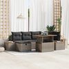 vidaXL Σετ Καναπέ Κήπου 7 pcs Γκρι συνθετικό ρατάν