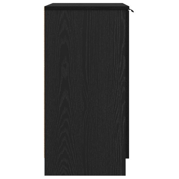 vidaXL Ντουλάπα Παπουτσιών Μαύρο Δρυς 59x35x70 εκ Επεξεργασμένο Ξύλο
