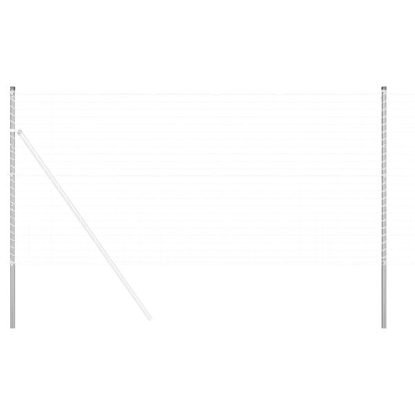 vidaXL Πό posts φράχτη 12 pcs Ασημί Ατσάλι με Επικάλυψη Πούδρας