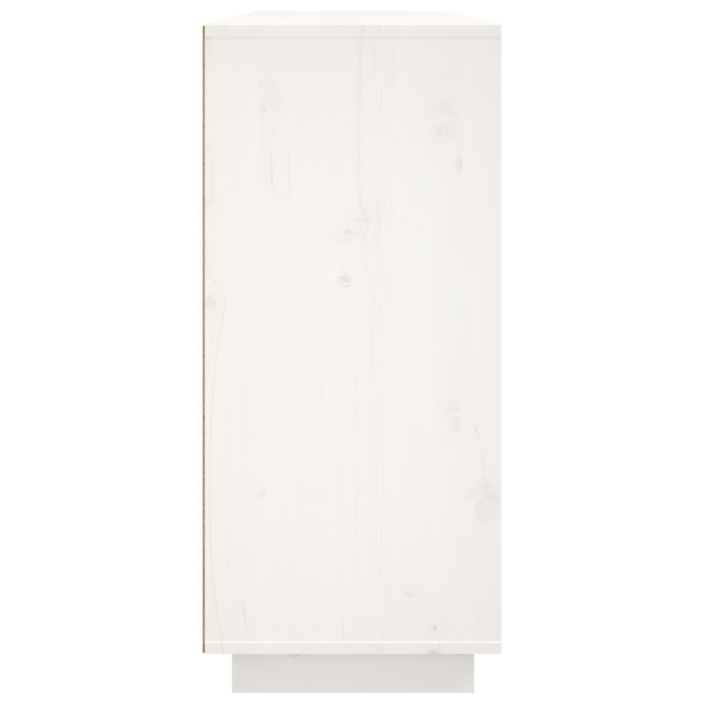 vidaXL Ντουλάπι Λευκό 120 x 35 x 80 εκ. από Μασίφ Ξύλο Πεύκου