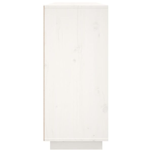vidaXL Ντουλάπι Λευκό 120 x 35 x 80 εκ. από Μασίφ Ξύλο Πεύκου