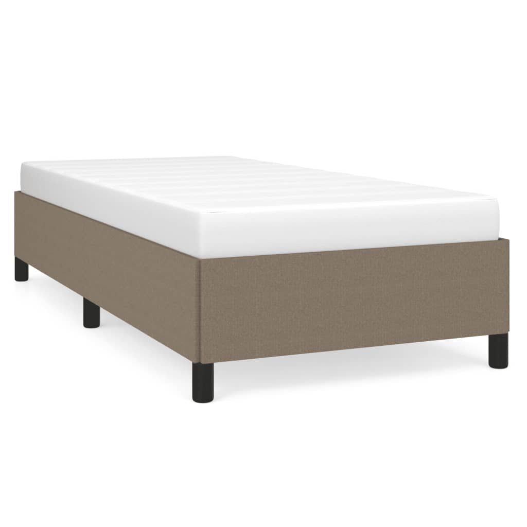 vidaXL Σκελετός Κρεβατιού Χωρίς Στρώμα Taupe 90x190 εκ. Υφασμάτινο