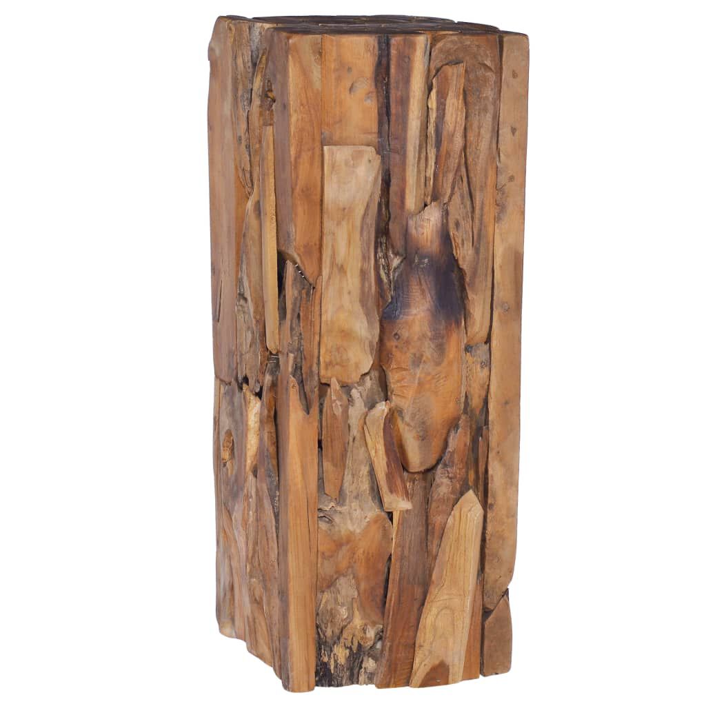 vidaXL Τραπέζι Βοηθητικό 30 x 30 x 80 εκ. από Μασίφ Ξύλο Teak