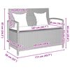 vidaXL Πάγκος αποθήκευσης κήπου με μαξιλάρι Brown Poly Rattan