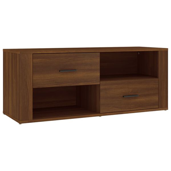 vidaXL Έπιπλο Τηλεόρασης Καφέ Δρυς 100x35x40 εκ. Επεξεργασμένο Ξύλο