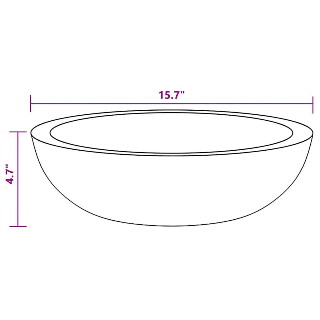 vidaXL Νιπτήρας Μαύρος 40 x 12 εκ. Μαρμάρινος