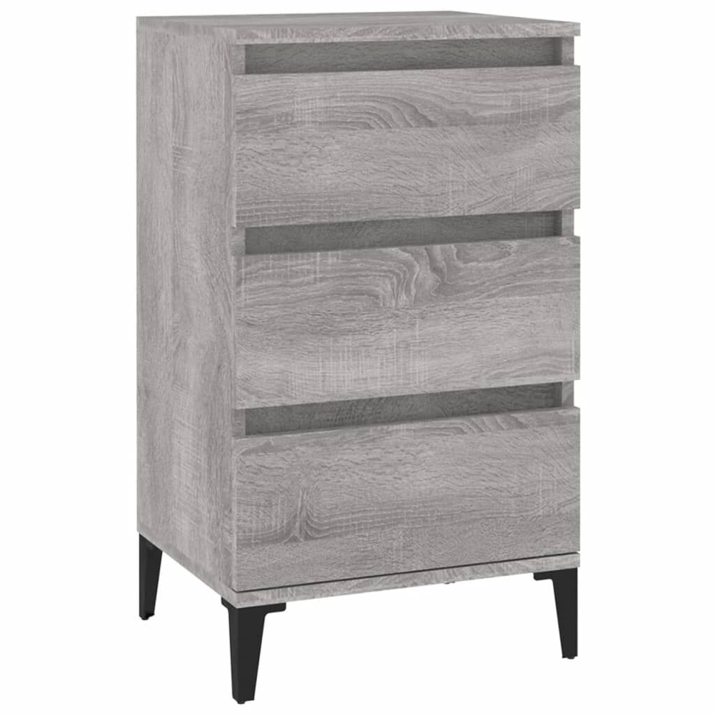vidaXL Κομοδίνο Γκρι Sonoma 40x35x70 εκ. από Επεξεργασμένο Ξύλο