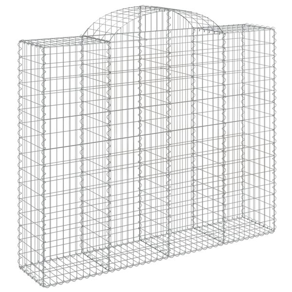 vidaXL Συρματοκιβώτια Τοξωτά 8 τεμ. 200x50x160/180 εκ. Γαλβαν. Ατσάλι