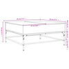 vidaXL Τραπεζάκι Σαλονιού Γκρι Sonoma 95x95x45 εκ Επεξ Ξύλο + Μέταλλο