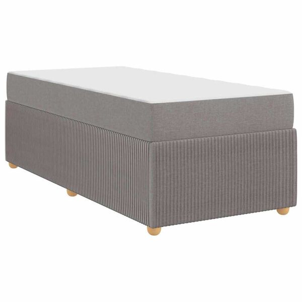 vidaXL Σκελετός κρεβατιού με στρώμα με στρώμα Taupe 90 x 190 cm ύφασμα