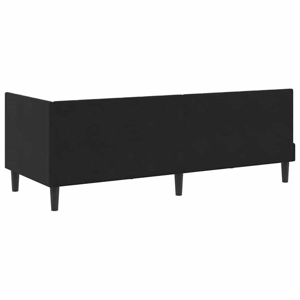 vidaXL Κρεβάτι Γωνίας με κεφαλάρι Μαύρο 80 x 200 cm Βελούδο