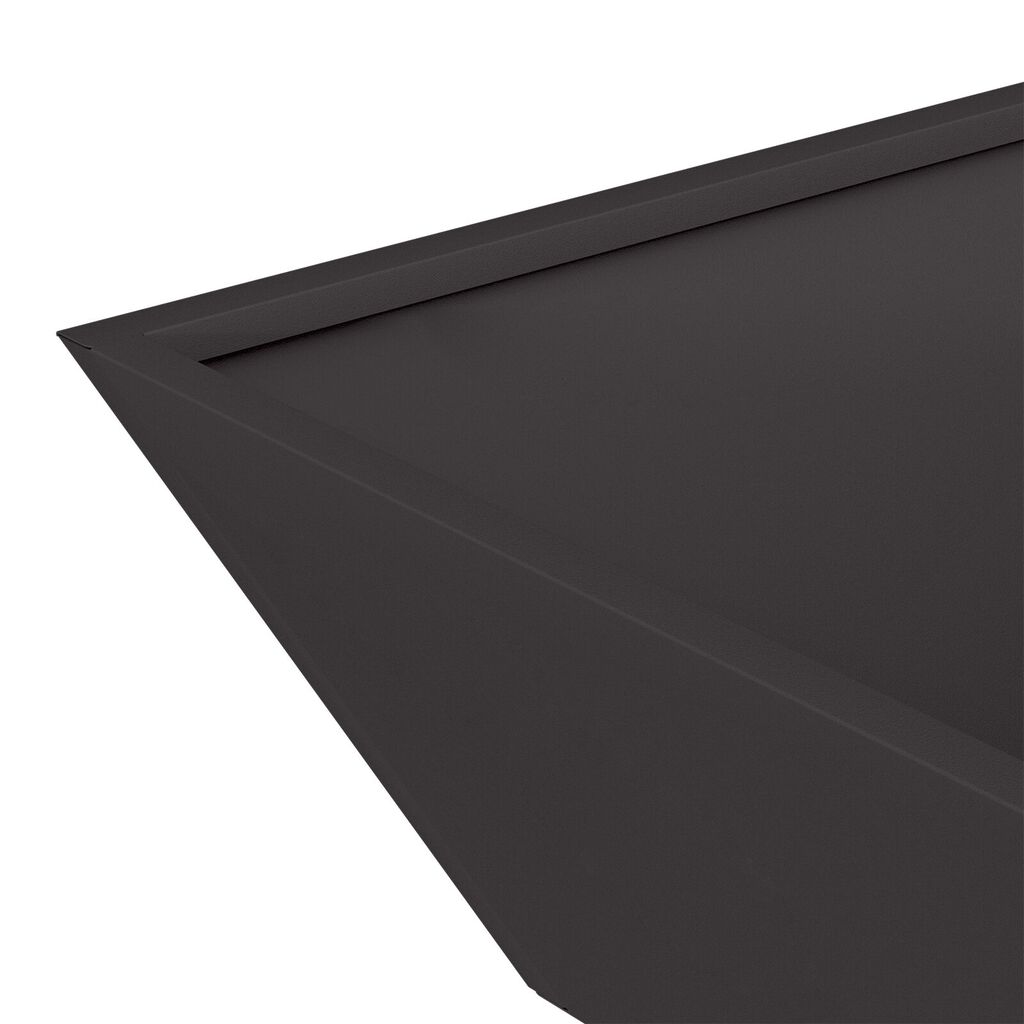 vidaXL Σέτ Μαύρων Πλαστικών Γλαστρών 50 x 50 x 15 εκ.