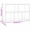 vidaXL Βιβλιοθήκη/Ντουλάπι Καπνιστή Δρυς 50x25x80 εκ. Επεξεργ. Ξύλο