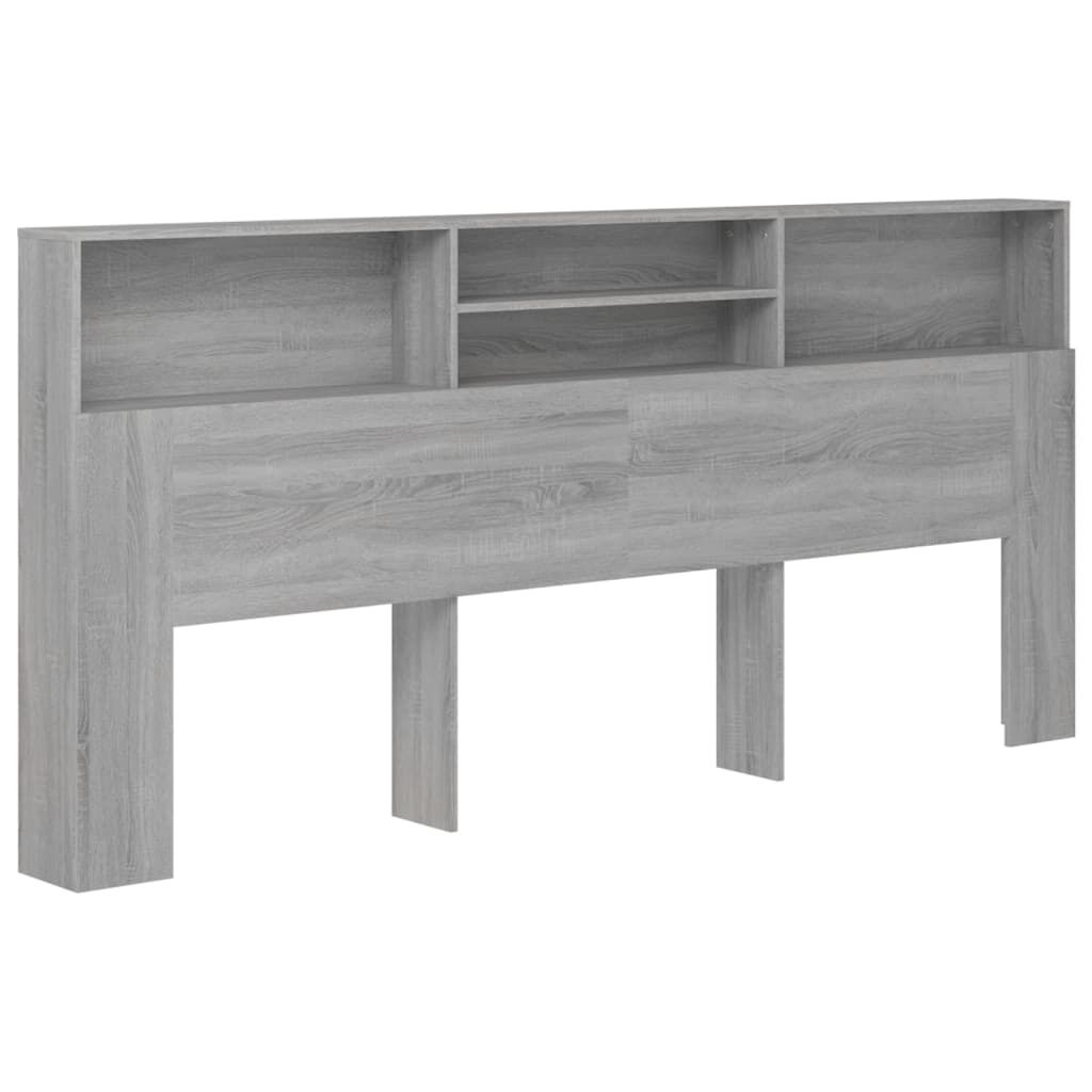 vidaXL Κεφαλάρι Με Αποθηκευτικό Χώρο Γκρι Sonoma 220x19x103,5 εκ.