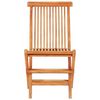 vidaXL Σετ Επίπλων Mπιστρό 3 τεμ. Μασίφ Ξύλο Teak με Ανθρακί Μαξιλάρια
