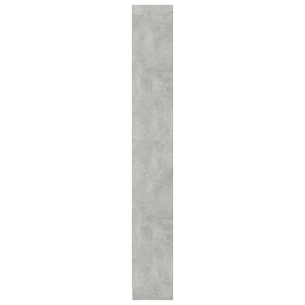 vidaXL Βιβλιοθήκη με 5 Ράφια Γκρι Σκυροδέμ. 40x24x175 εκ. Επεξ. Ξύλο