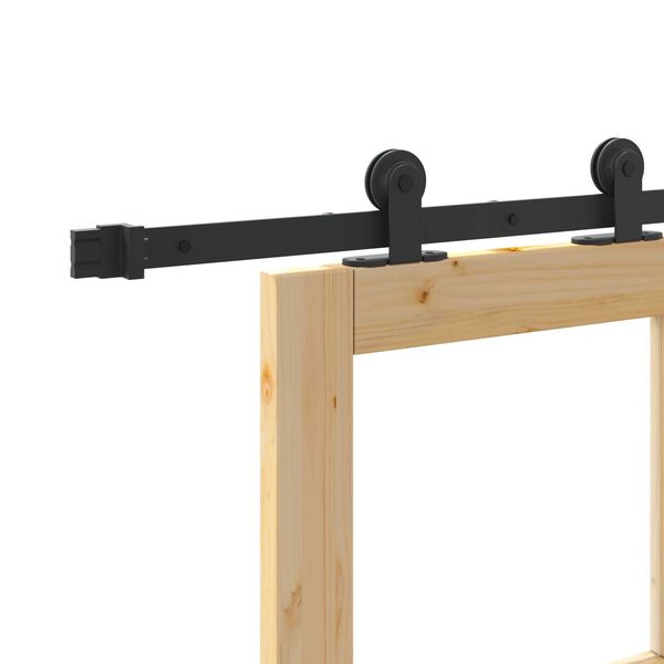 vidaXL Συρόμενη Πόρτα Καφέ 61 x 198.5 εκ. Ξύλο και μέταλλο
