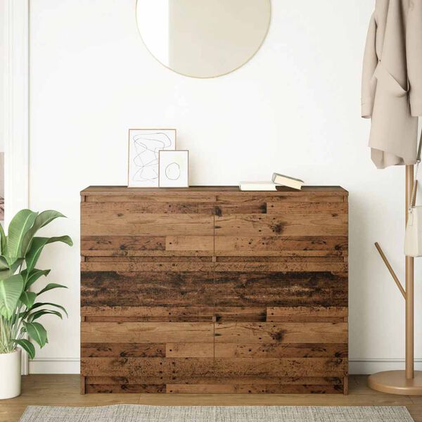 vidaXL Sideboard Παλιό ξύλο 100x35x76 cm Ξύλο μηχανής