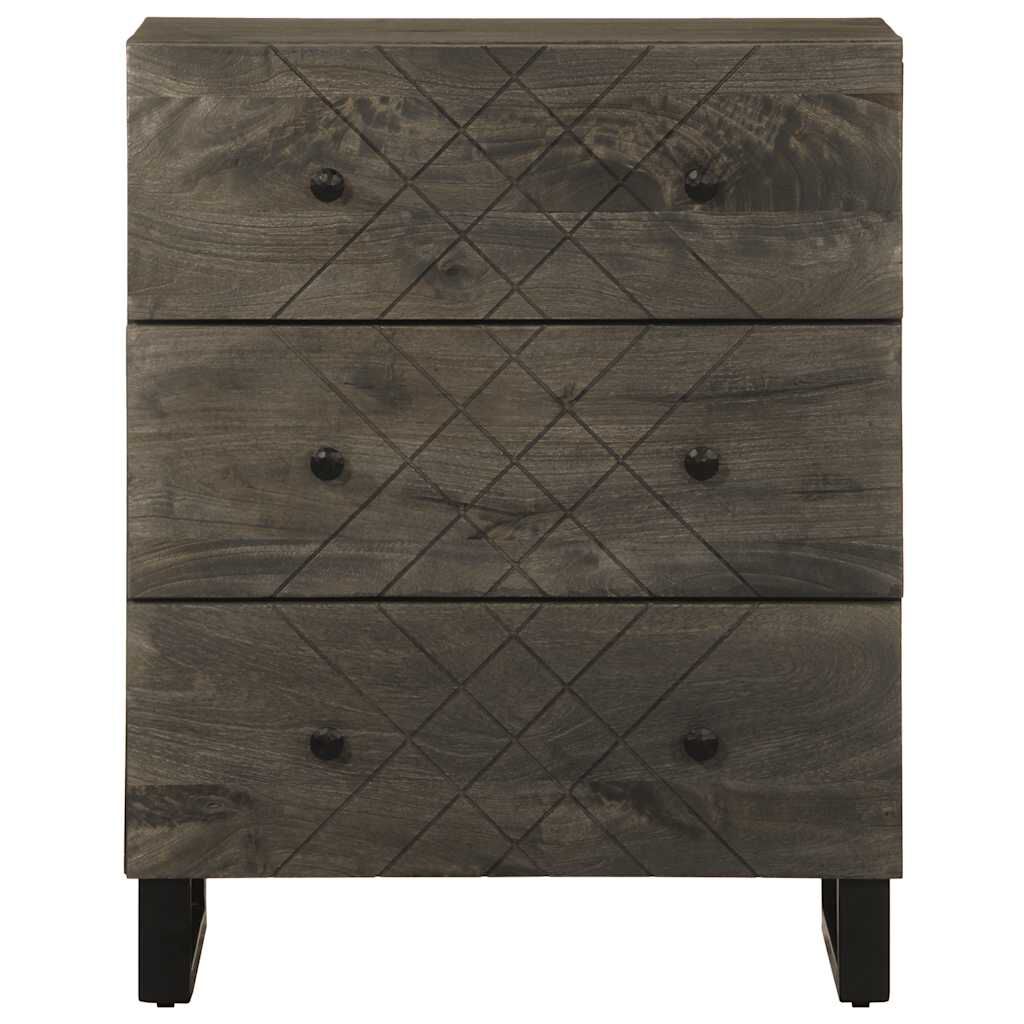 vidaXL Μπουφές Μαύρο 60x33x75 cm Μασίφ Ξύλο Μάνγκο