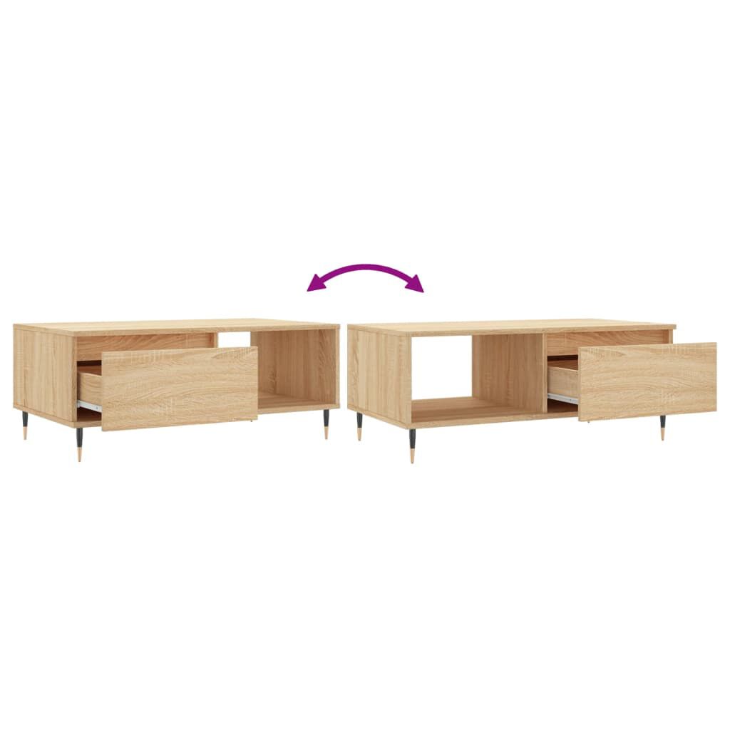 vidaXL Τραπεζάκι Σαλονιού Sonoma Δρυς 90x50x36,5 εκ. Επεξεργασμ. Ξύλο