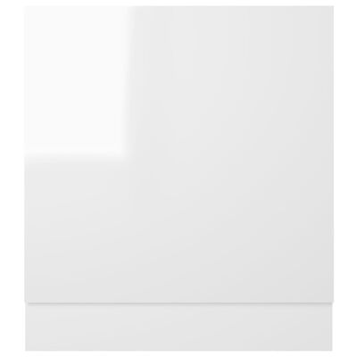 vidaXL Πρόσοψη Πλυντηρίου Πιάτων Γυαλ. Λευκό 59,5x3x67 εκ. Μοριοσανίδα