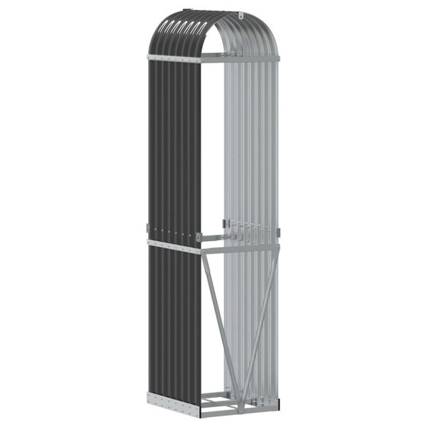 vidaXL Ξυλοθήκη Ανθρακί 40 x 45 x 170 εκ. από Γαλβανισμένο Ατσάλι