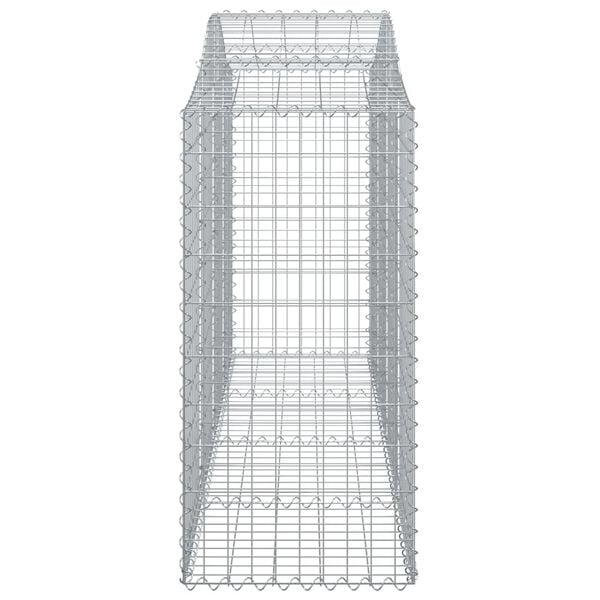 vidaXL Συρματοκιβώτια Τοξωτά 2 τεμ. 200x50x120/140 εκ. Γαλβαν. Ατσάλι