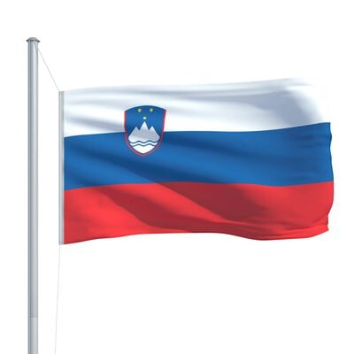 vidaXL Σημαία Σλοβενίας 6,2 μ. με Ιστό Αλουμινίου