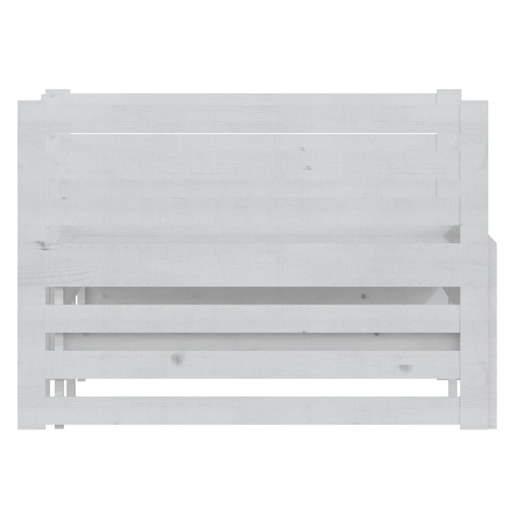 vidaXL Καναπές Κρεβάτι Λευκός 2 x (90 x 200) εκ. από Μασίφ Ξύλο Πεύκου