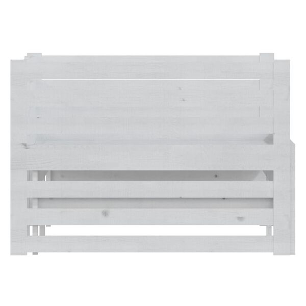 vidaXL Καναπές Κρεβάτι Λευκός 2 x (90 x 200) εκ. από Μασίφ Ξύλο Πεύκου