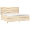 vidaXL &Kappa;&rho;&epsilon;&beta;ά&tau;&iota; Boxspring &mu;&epsilon; &Sigma;&tau;&rho;ώ&mu;&alpha; &Kappa;&rho;&epsilon;&mu; 200x200 &epsilon;&kappa;. &Upsilon;&phi;&alpha;&sigma;&mu;ά&tau;&iota;&nu;&omicron;