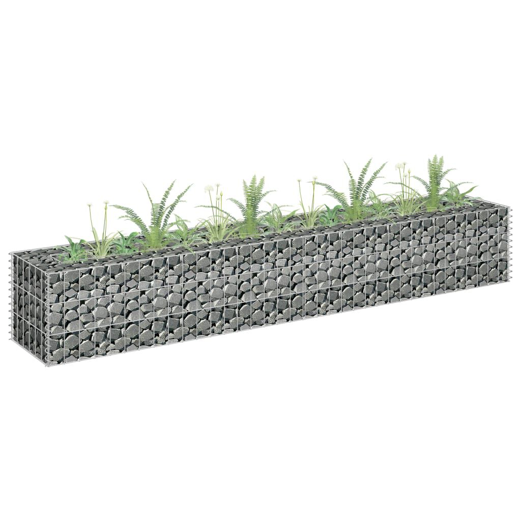 vidaXL Συρματοκιβώτιο-Γλάστρα Υπερυψωμένη 180x30x30 εκ. Γαλβ. Χάλυβας