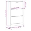 vidaXL Παπουτσοθήκη Sonoma Δρυς 63x24x103 εκ. από Επεξεργασμένο Ξύλο