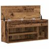 Πάγκος παπουτσιών vidaXL Παλαιό ξύλο 102x30,5x45 cm Ξύλο μηχανής
