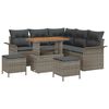 vidaXL Σετ Καναπέ Κήπου 8 pcs Γκρι συνθετικό ρατάν