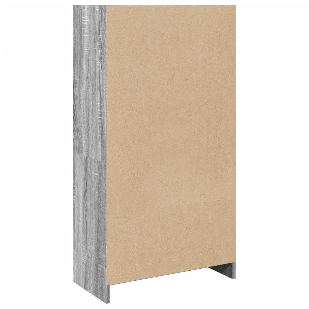 vidaXL Βιβλιοθήκη Γκρι Sonoma 57x28,5x107,5 εκ. από Επεξεργασμένο Ξύλο