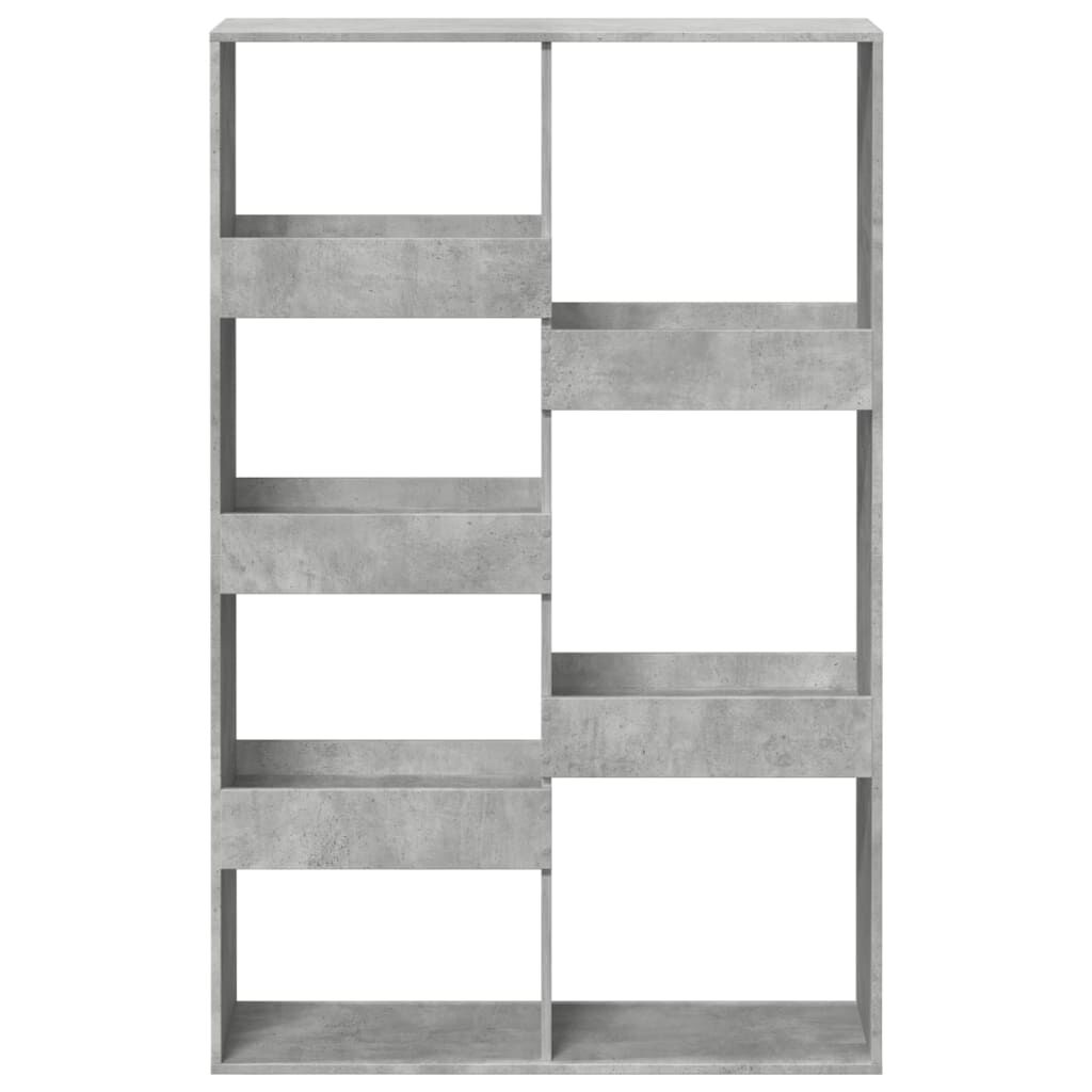 vidaXL Βιβλιοθήκη Γκρι Σκυροδέματος 100x33x155,5 εκ. Επεξεργ. Ξύλο