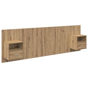 vidaXL &Kappa;&epsilon;&phi;&alpha;&lambda;ή &kappa;&rho;&epsilon;&beta;&alpha;&tau;&iota;&omicron;ύ &mu;&epsilon; &kappa;&omicron;&mu;&omicron;&delta;ί&nu;&omicron; &mu;&epsilon; &sigma;&upsilon;&rho;&tau;ά&rho;&iota; 3 pcs Artisan Oak